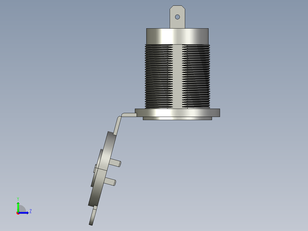 Usb连接双接口左视图