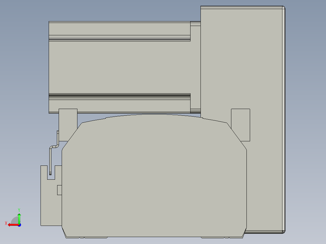 直线模组WG-LHB12-S1900-LU设计图纸后视图