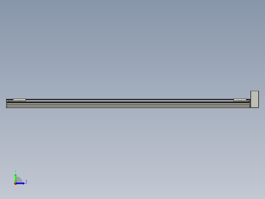 直线模组WG-LHB12-S1900-LU设计图纸左视图