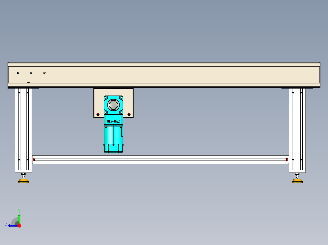 LE-多楔带滚筒输送线右视图