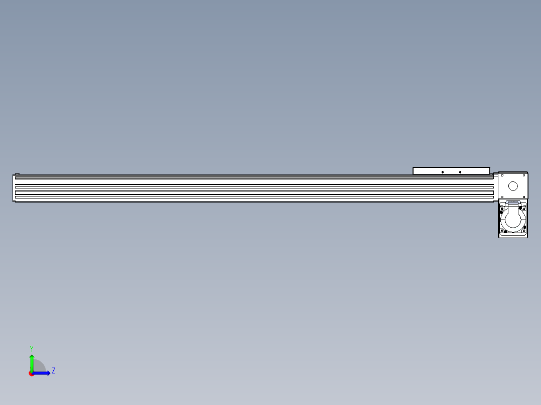 同步带全封闭直线模组TPA-HCB-120D-90-L850-RP-C-P40-N3左视图
