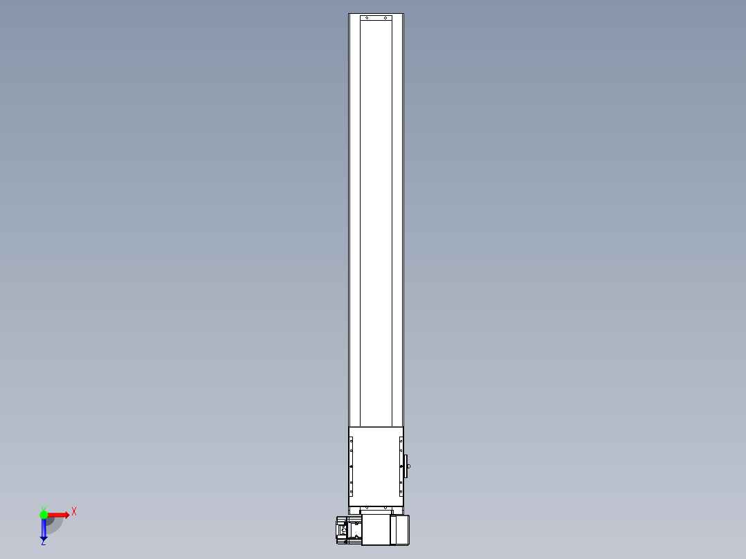 同步带全封闭直线模组TPA-HCB-120D-90-L850-RP-C-P40-N3俯视图