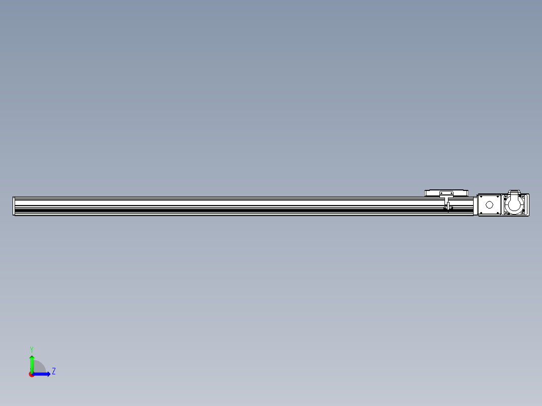 同步带全封闭直线模组TPA-HCB-105D-90-L1150-MR-C-P20-N3左视图