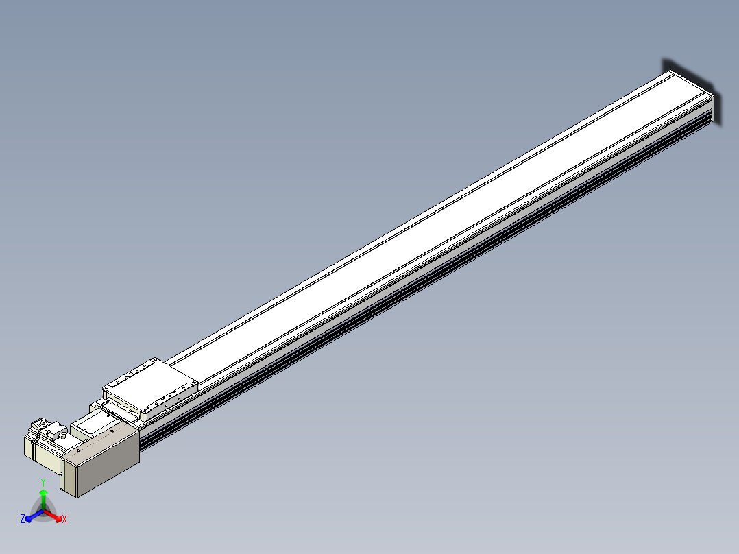 同步带全封闭直线模组TPA-HCB-105D-90-L1150-MR-C-P20-N3正等轴测图