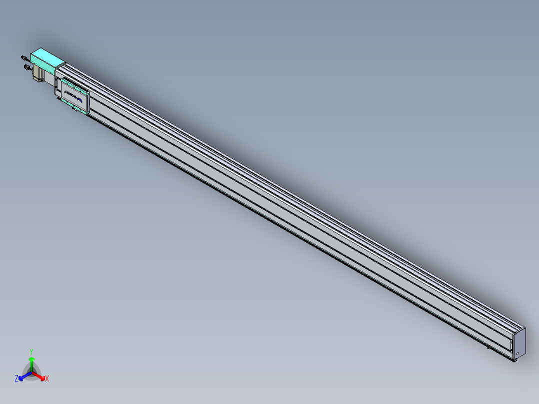 威洛博VBC同步带传动一无尘环境VBC14-L45-S2550-BR-ZP40-C3正等轴测图
