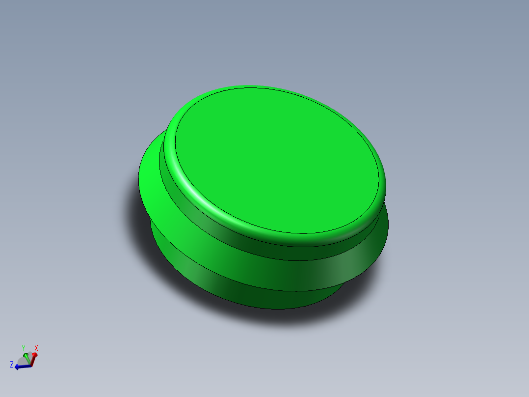 绿色开关按键主视图