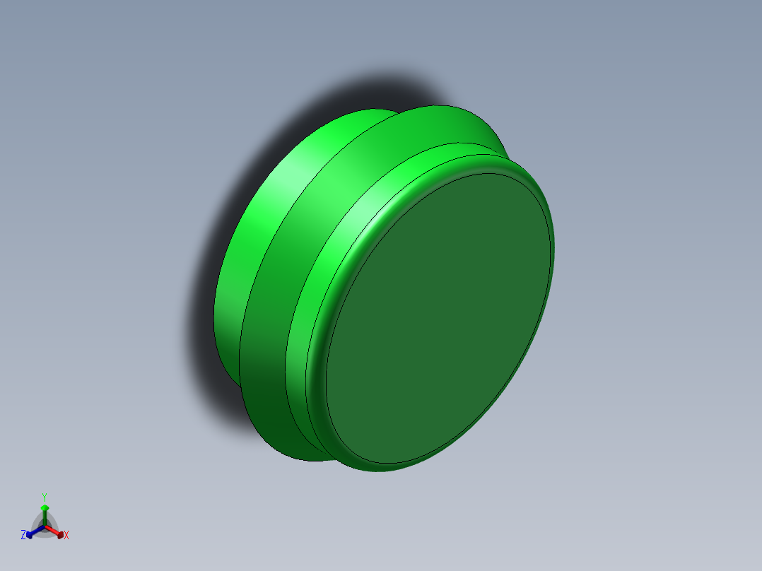 绿色开关按键正等轴测图