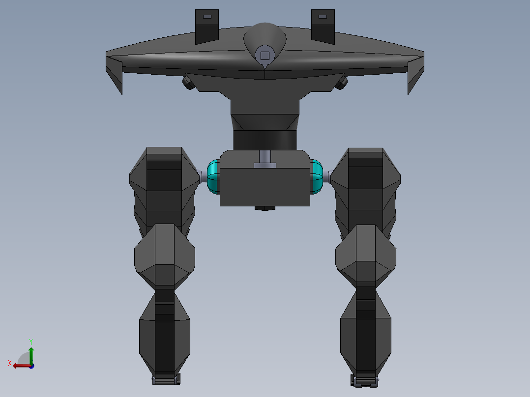 War Robots Raven 突击型机甲简易模型后视图