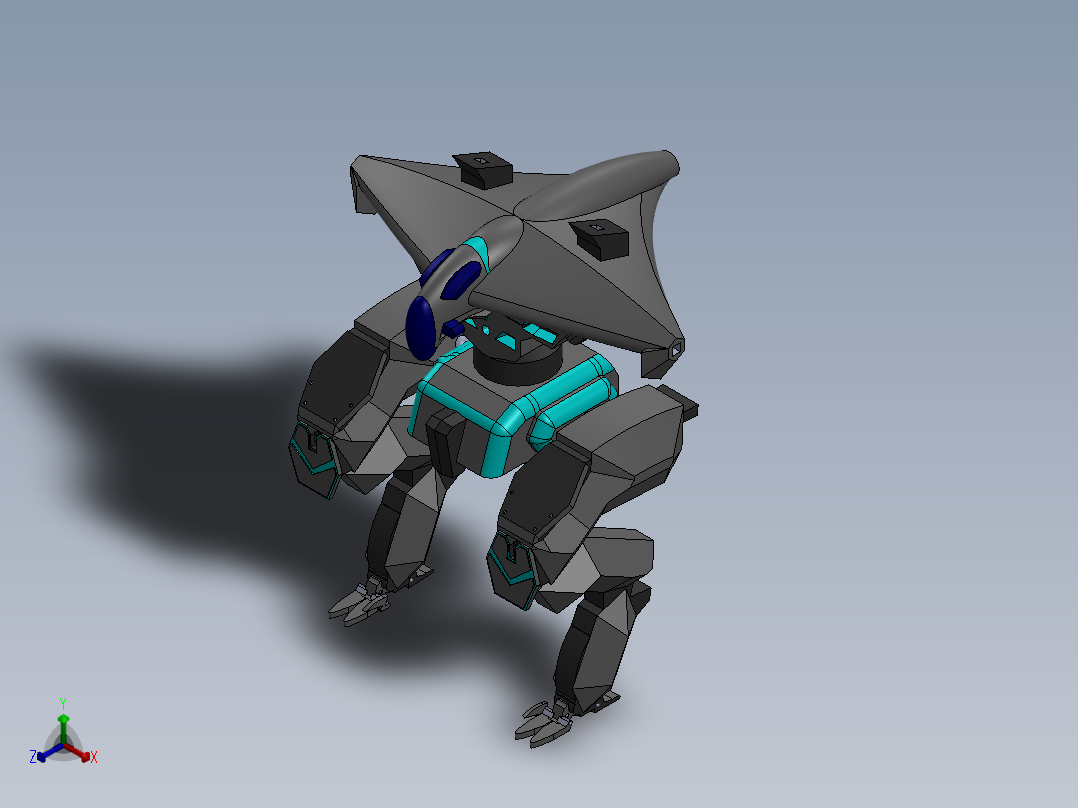 War Robots Raven 突击型机甲简易模型正等轴测图