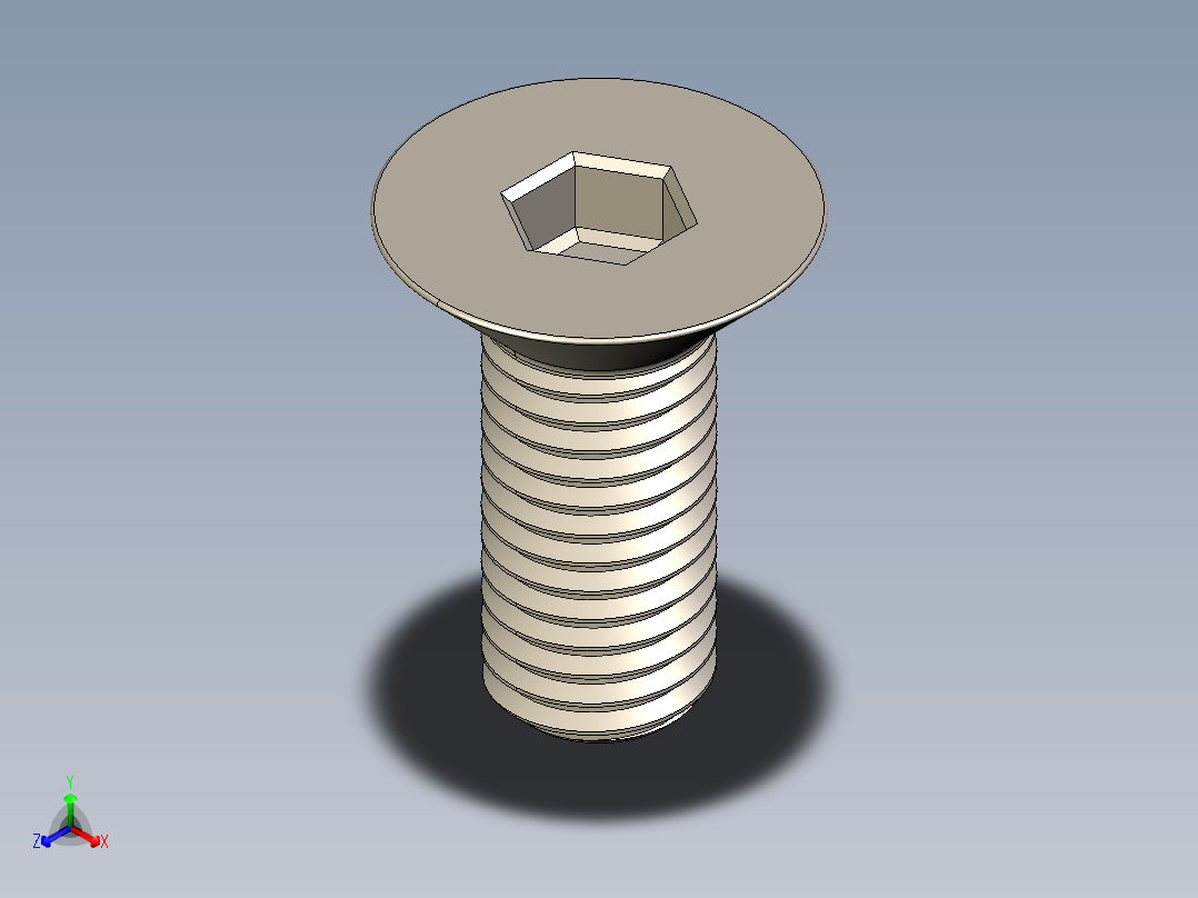 Screw_ISO_10642_M12x30_A2.STEP正等轴测图