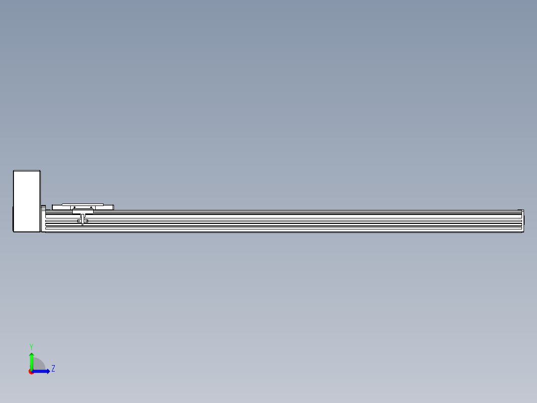 同步带全封闭直线模组TPA-HCB-110D-90-L950-RU-C-P40-N3左视图