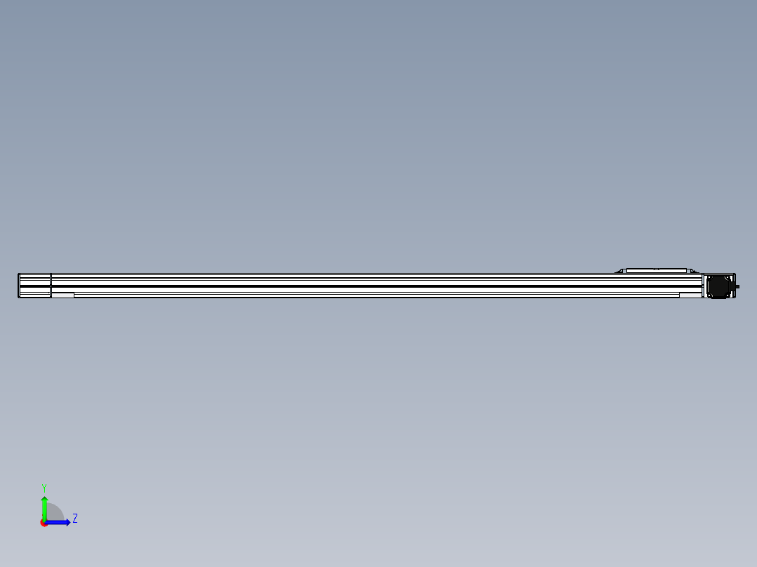 Toyo东佑达直线模组-M65-S-X130-1500-R-C4左视图
