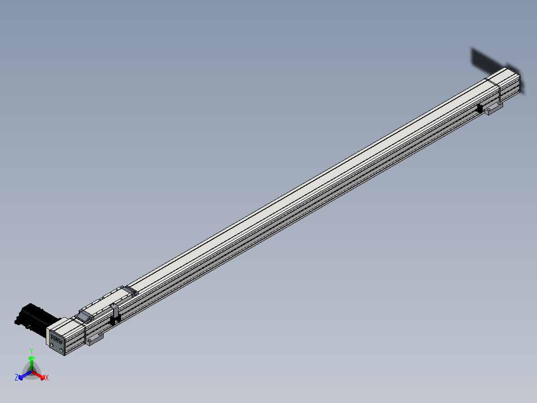 Toyo东佑达直线模组-M65-S-X130-1500-R-C4正等轴测图