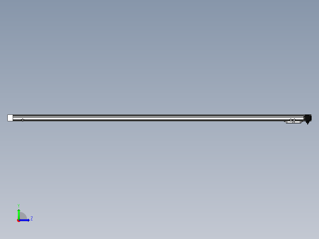 Toyo东佑达直线模组-M65M-X78-2500-L-M40-C4左视图