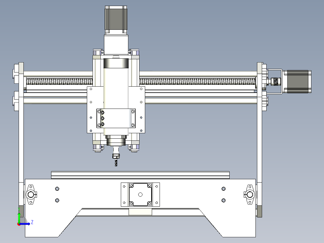 cnc雕刻机左视图