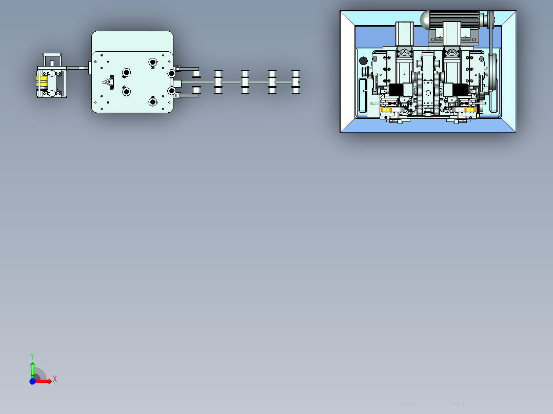 全自动金属Y牙拉链机器前视图
