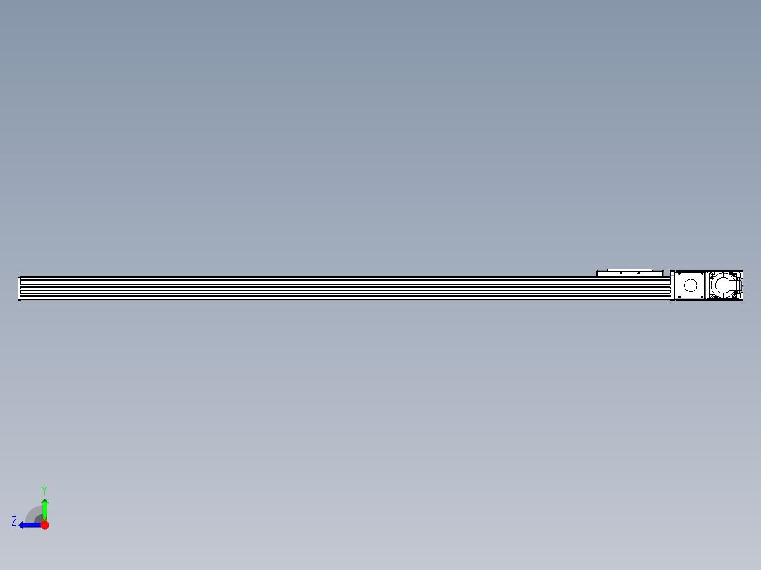 同步带全封闭直线模组TPA-HCB-110D-90-L1250-MR-Y-P40-N3右视图