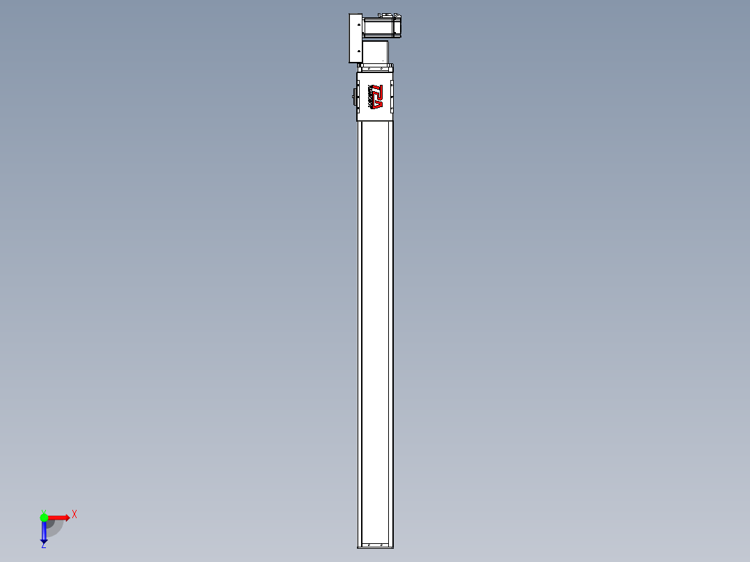 同步带全封闭直线模组TPA-HCB-110D-90-L1250-MR-Y-P40-N3俯视图