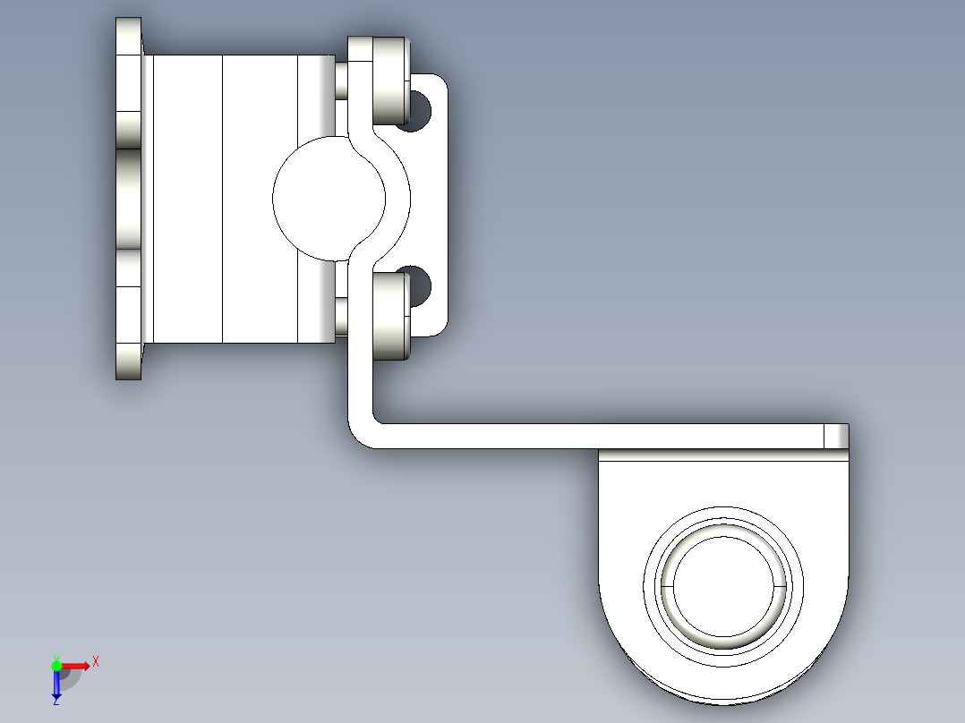 基恩士SL-JB55_side-mount_kc图纸模型俯视图
