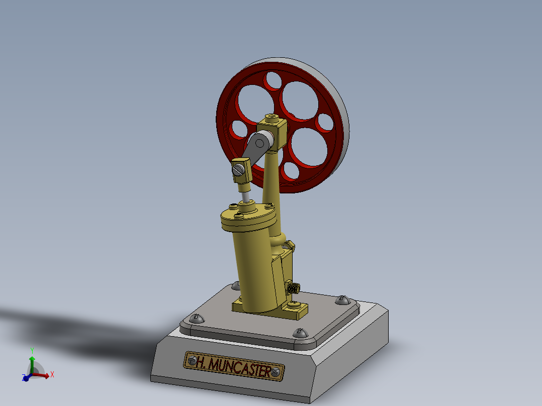 蒸汽机simple-oscillating-engine-1836-模型格式为 sw主视图