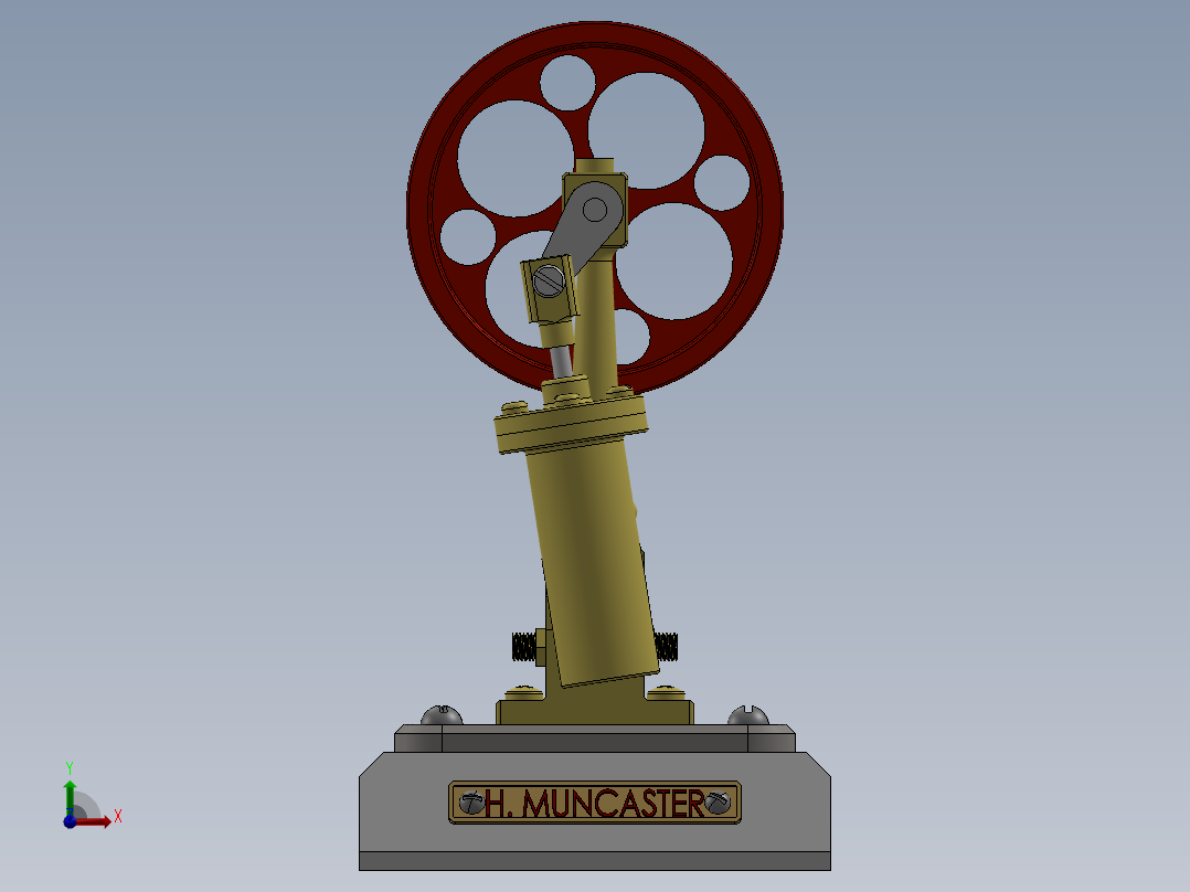 蒸汽机simple-oscillating-engine-1836-模型格式为 sw前视图