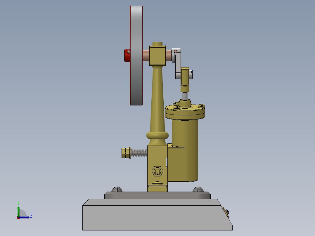 蒸汽机simple-oscillating-engine-1836-模型格式为 sw左视图
