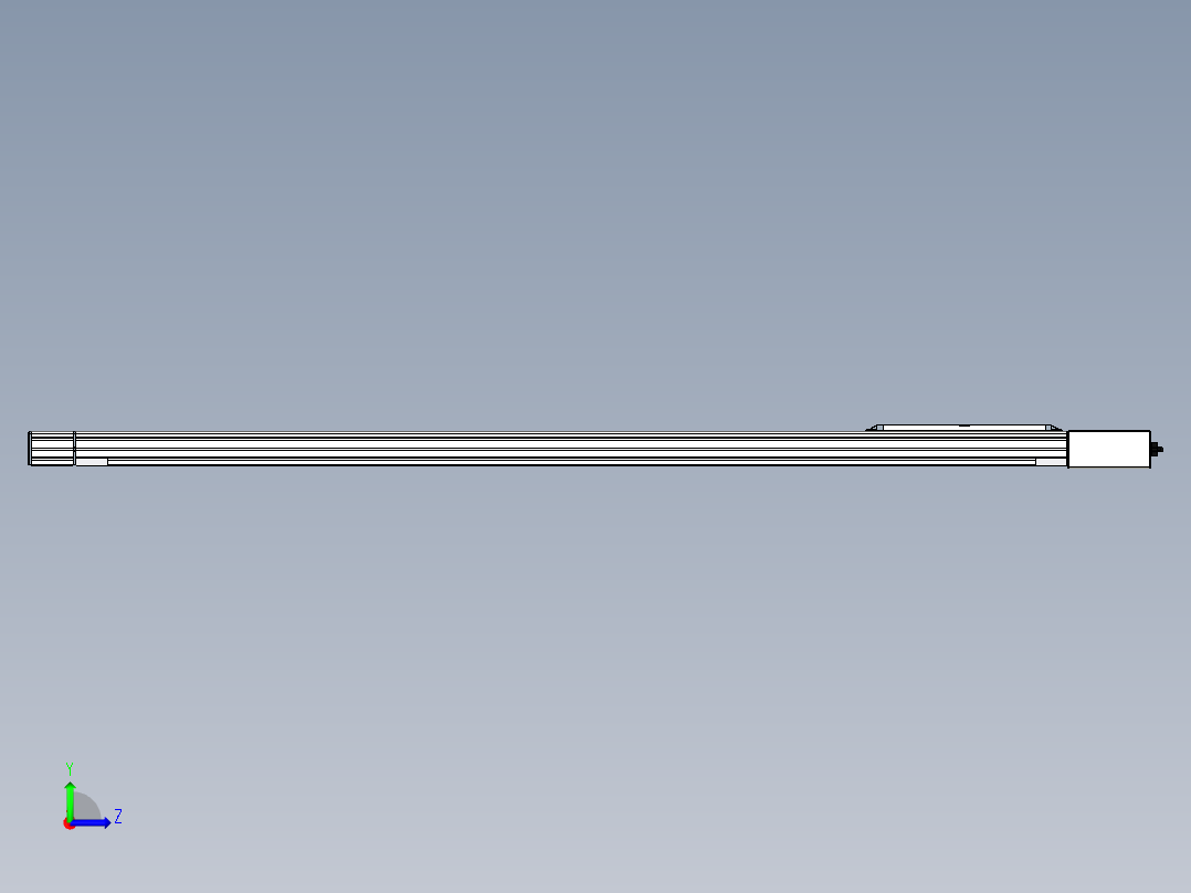 Toyo东佑达直线模组-M65-M-1500-L-M40-C4左视图