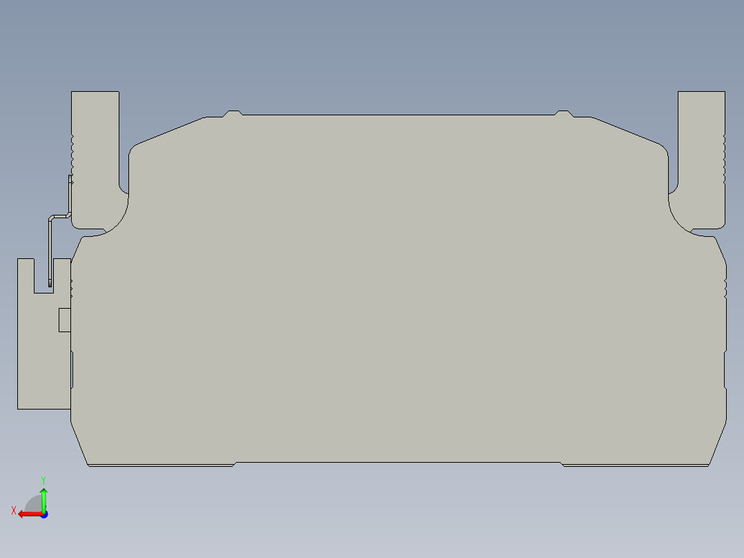 直线模组LHA17-S200-M设计图纸后视图
