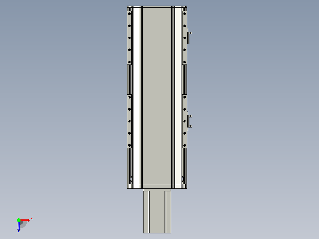 直线模组LHA17-S200-M设计图纸俯视图