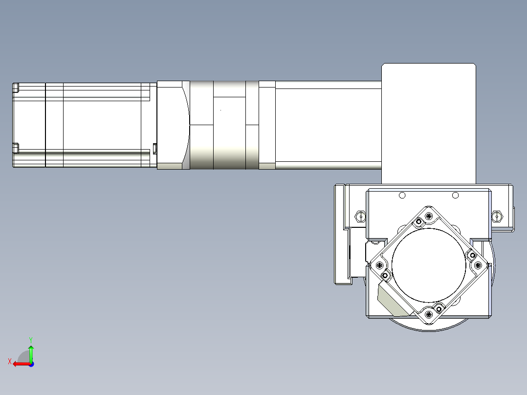 威洛博直线电机模组EB6ZR-L140-S540-RZ575K-Z575K-MS3后视图