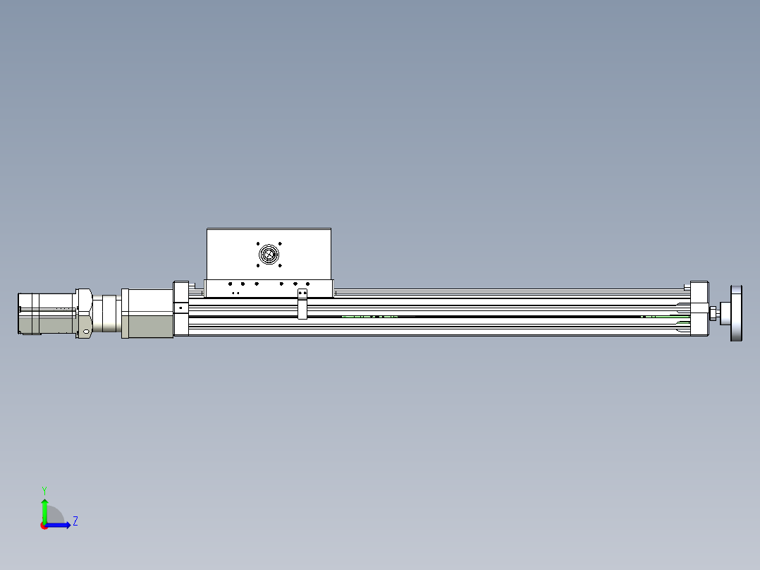 威洛博直线电机模组EB6ZR-L140-S540-RZ575K-Z575K-MS3左视图