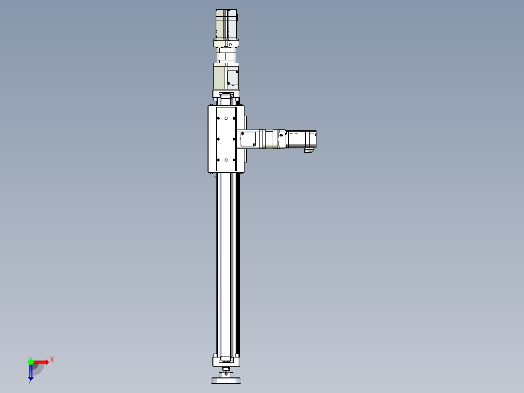 威洛博直线电机模组EB6ZR-L140-S540-RZ575K-Z575K-MS3俯视图