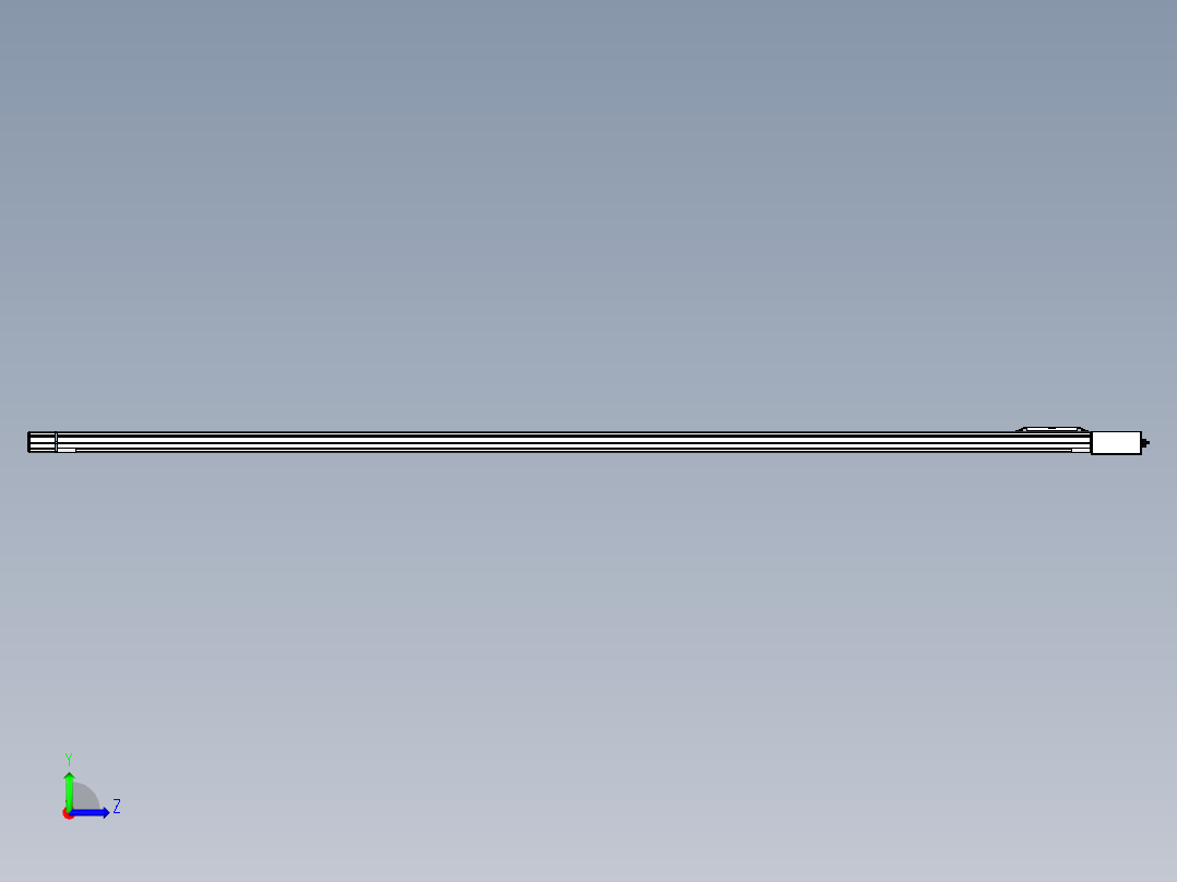 Toyo东佑达直线模组-M65-S-X52-3000-L-M40-C4左视图