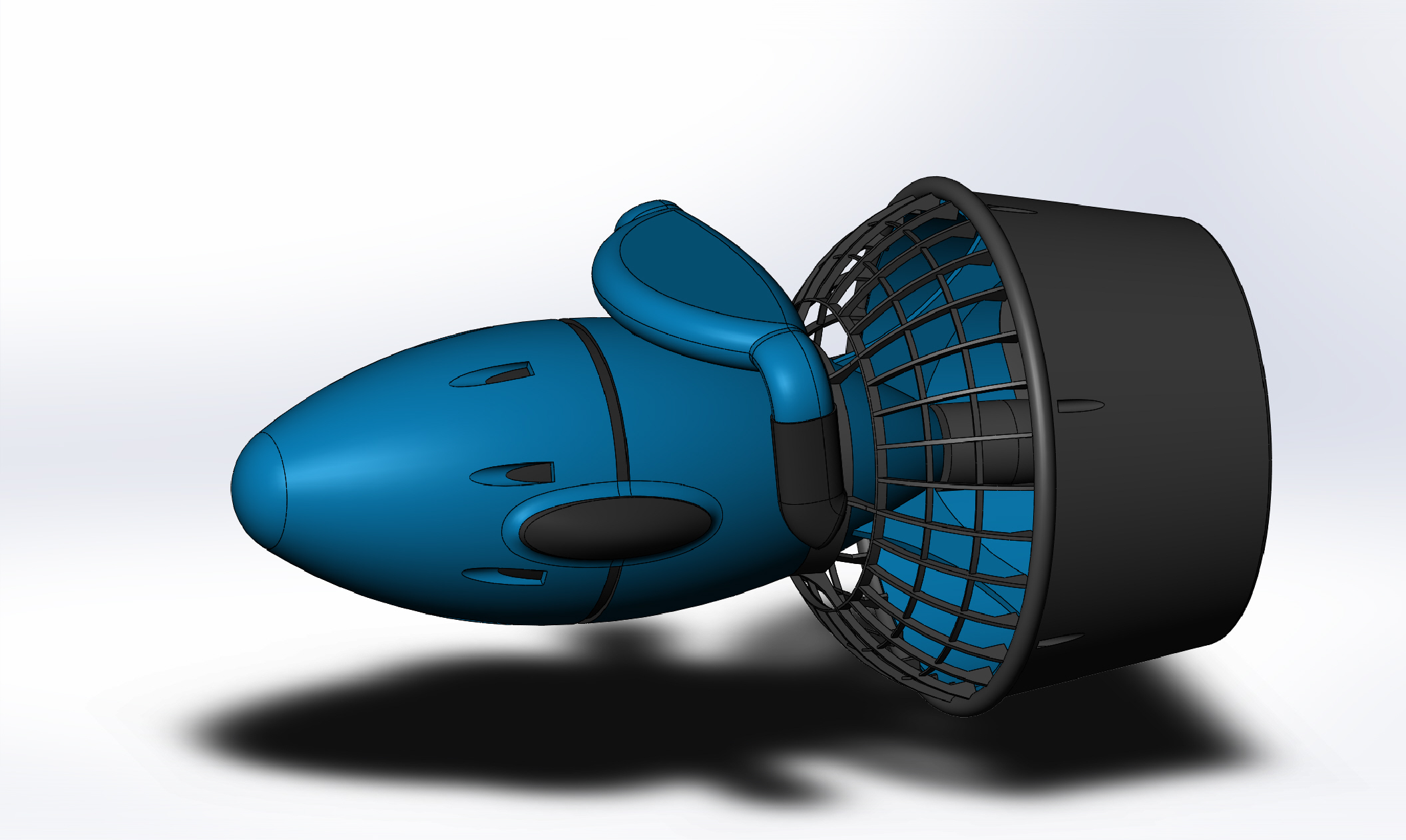 潜水推进器造型3D图纸 Solidworks设计