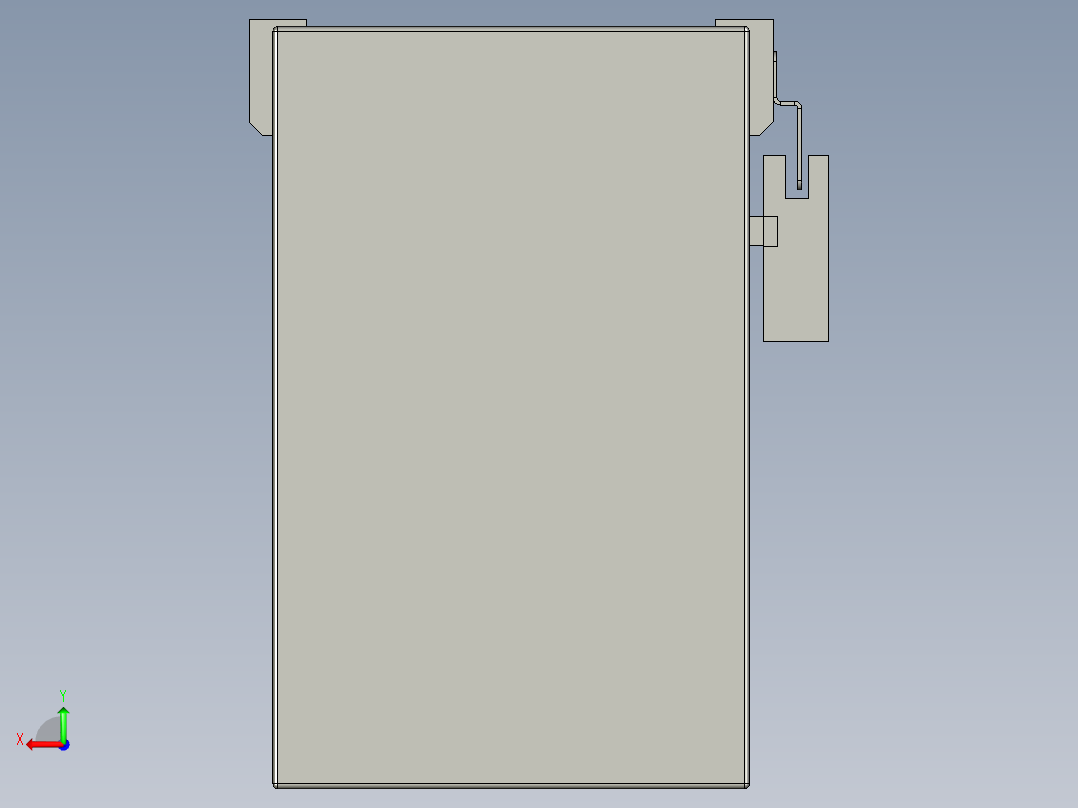 直线模组LHAT10-CA-S750-D-C3设计图纸后视图