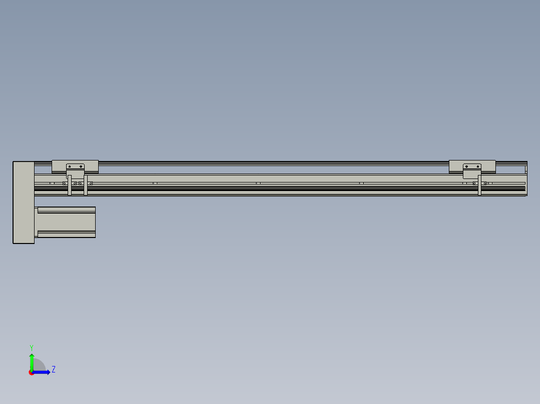 直线模组LHAT10-CA-S750-D-C3设计图纸左视图