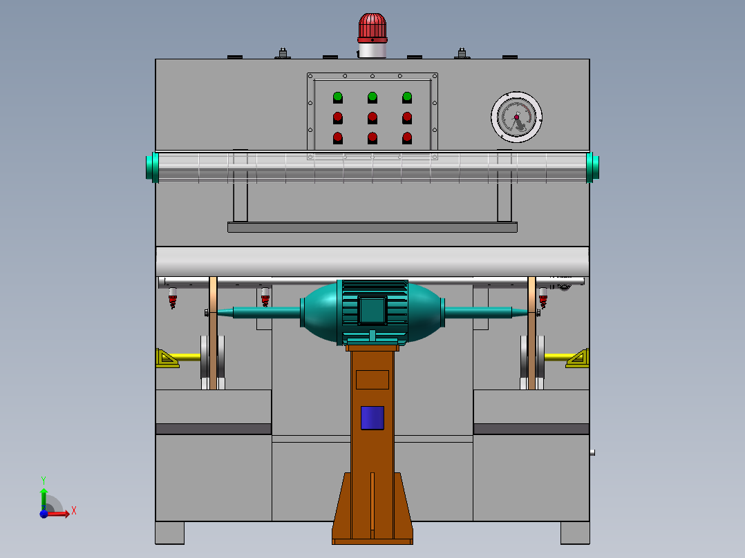 一体式除尘砂带抛光机sw16可编辑主视图