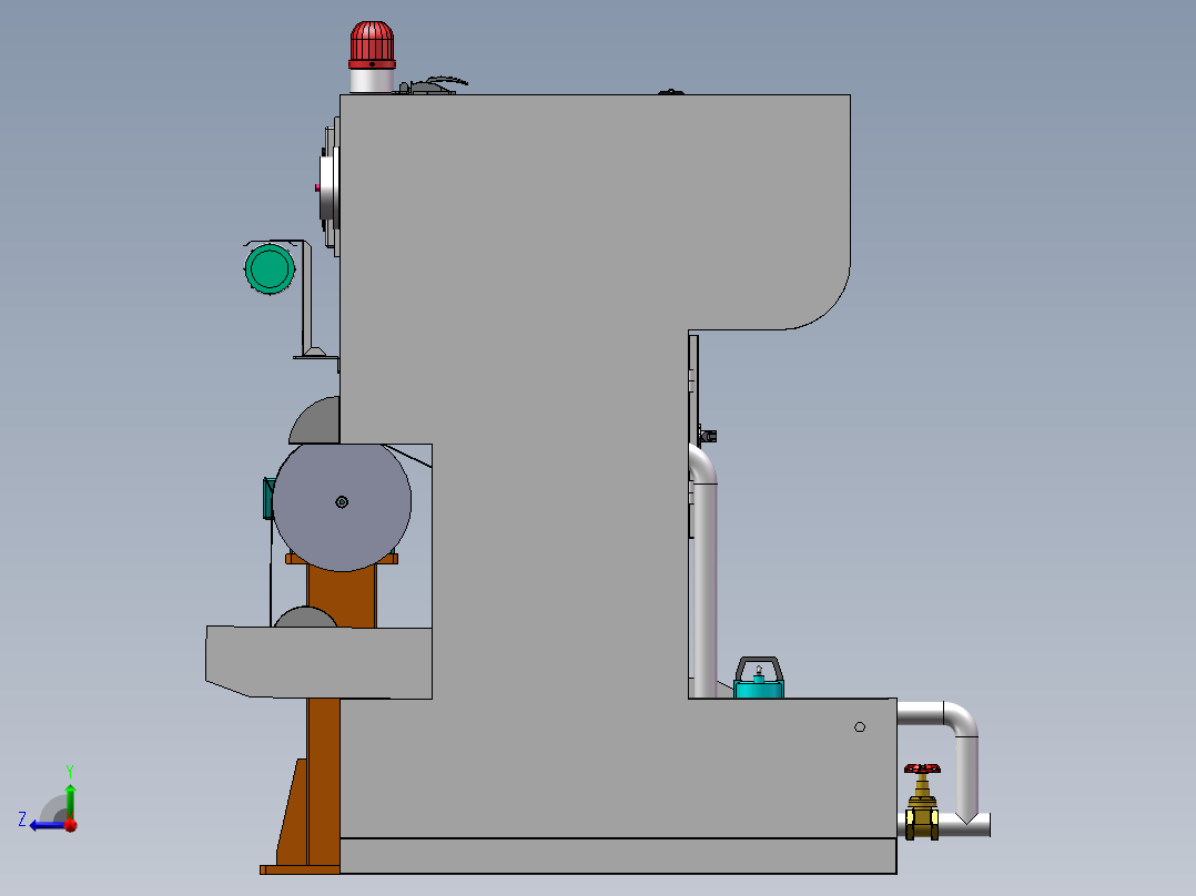 一体式除尘砂带抛光机sw16可编辑右视图