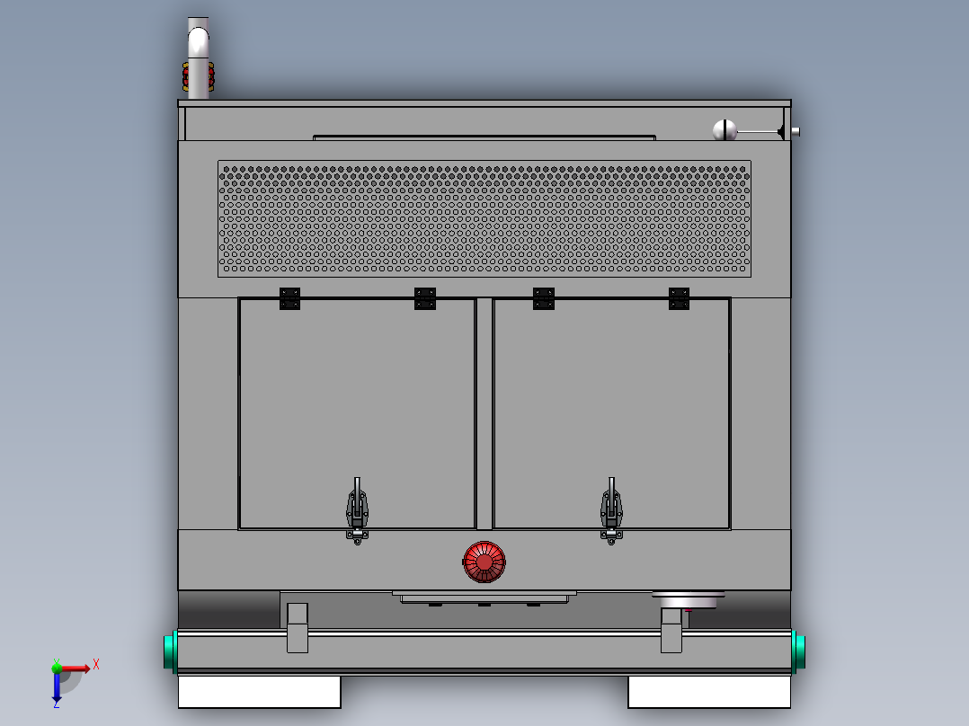 一体式除尘砂带抛光机sw16可编辑俯视图