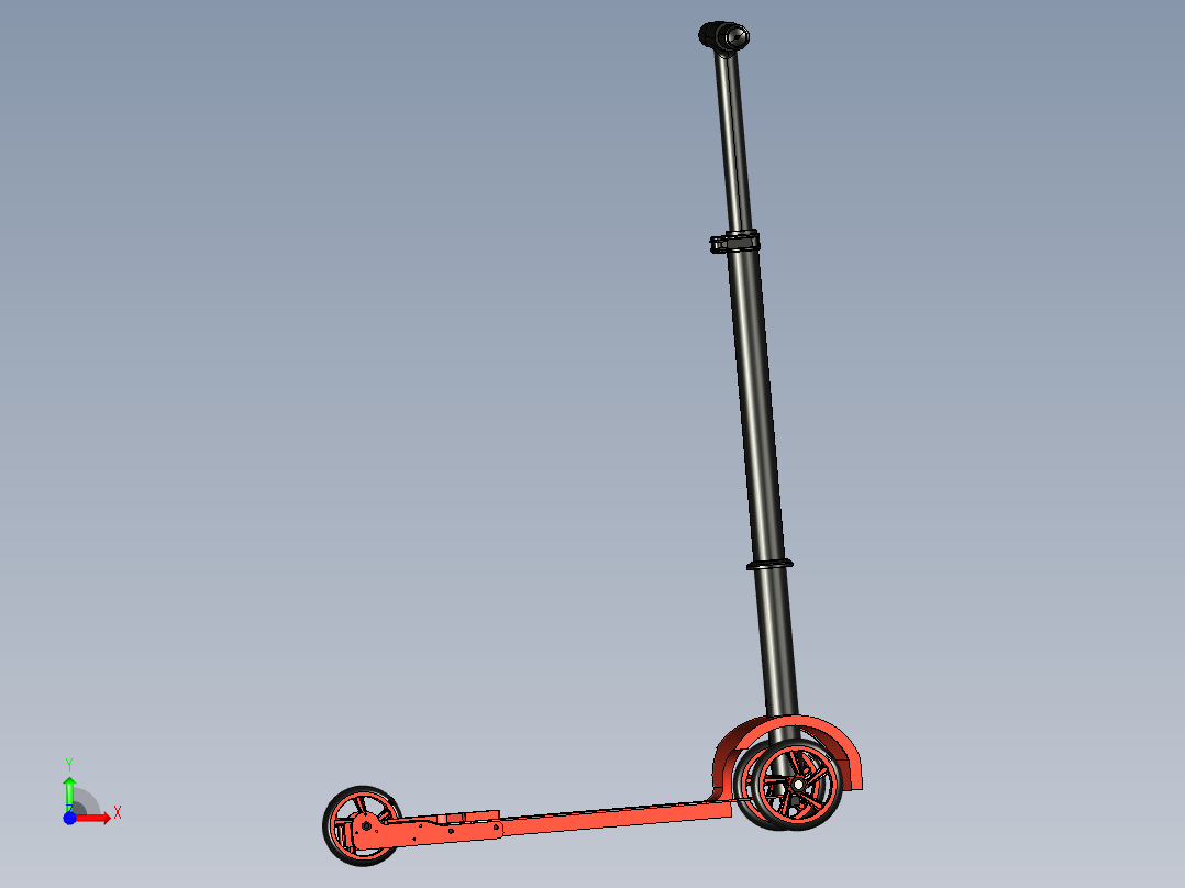 儿童滑板车前视图