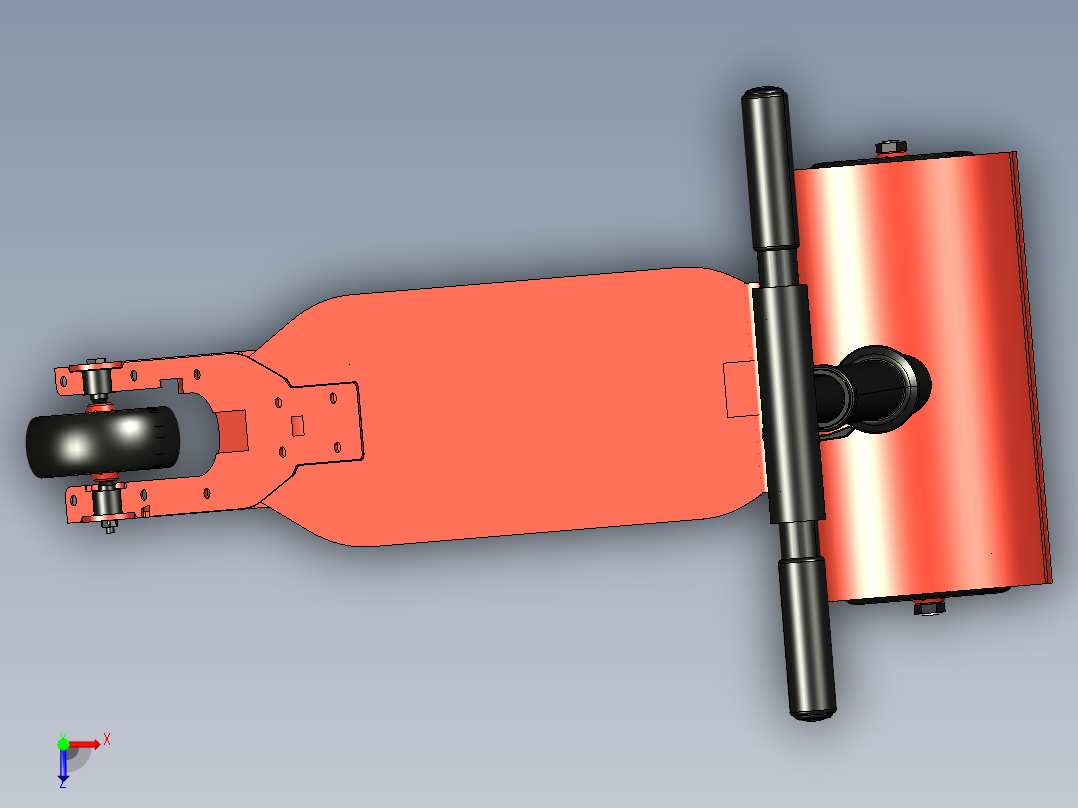 儿童滑板车俯视图