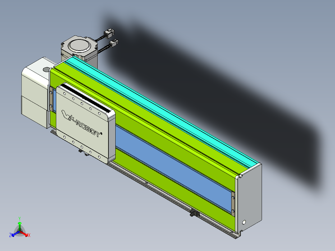 威洛博VBC同步带传动一无尘环境VBC17-L45-S350-BLD-ZP75-C3主视图