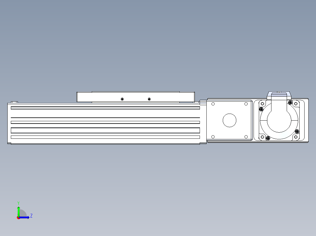 同步带全封闭直线模组TPA-HCB-120D-90-L50-MR-Y-P40-N3左视图