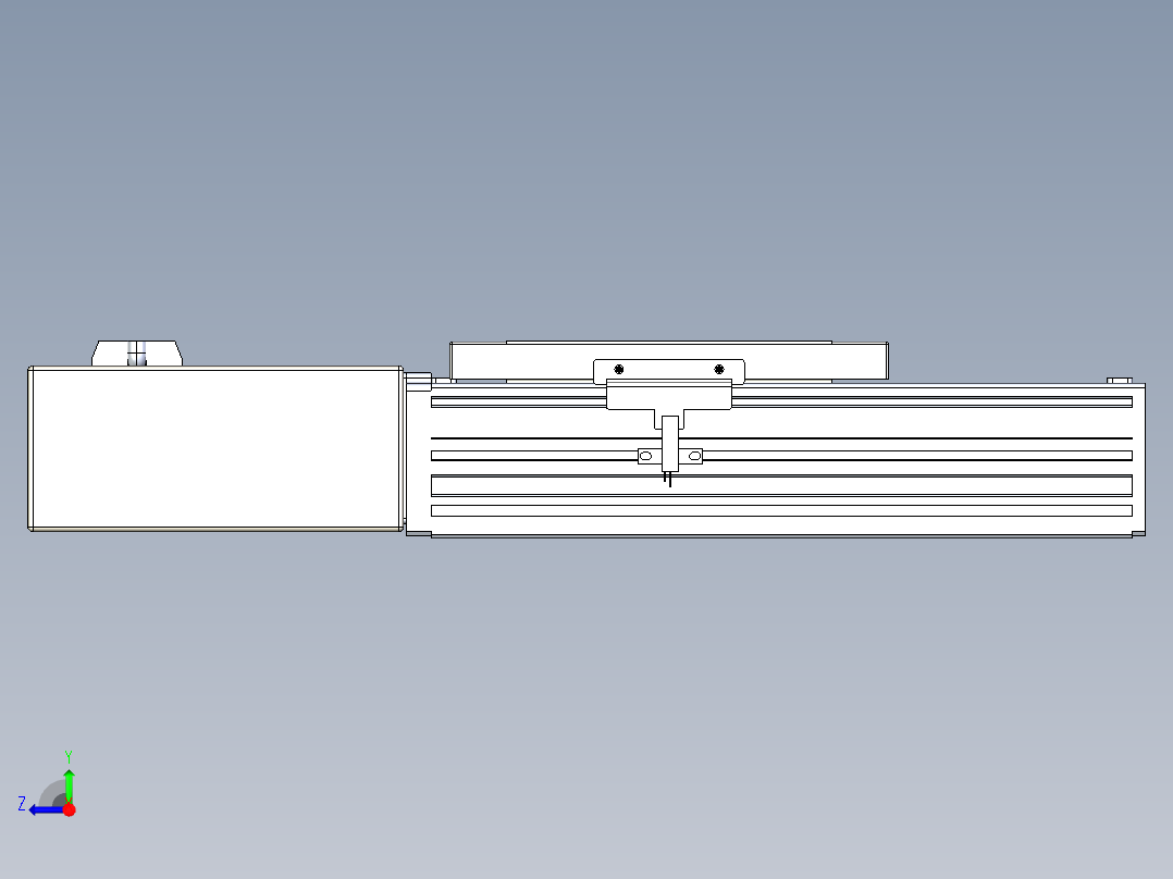 同步带全封闭直线模组TPA-HCB-120D-90-L50-MR-Y-P40-N3右视图