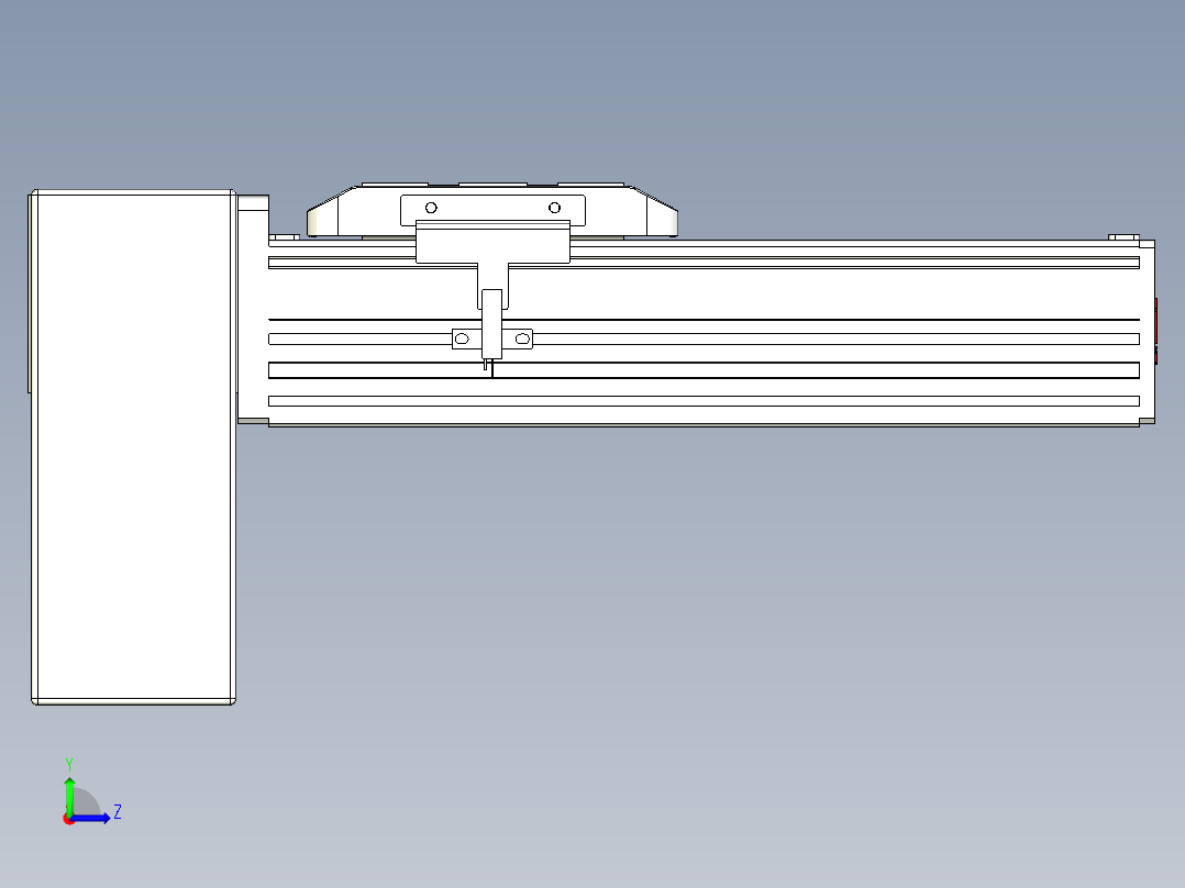 同步带全封闭直线模组TPA-HCB-85D-90-L100-RP-C-P20-N3左视图