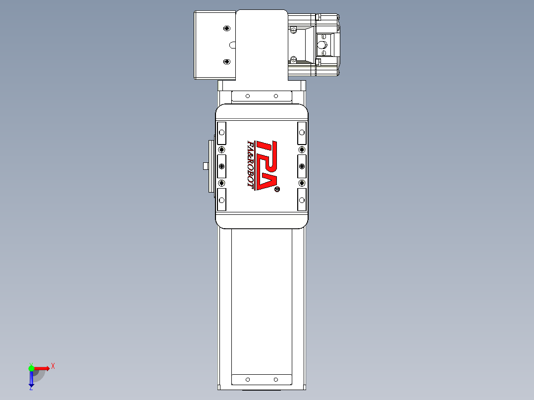 同步带全封闭直线模组TPA-HCB-85D-90-L100-RP-C-P20-N3俯视图