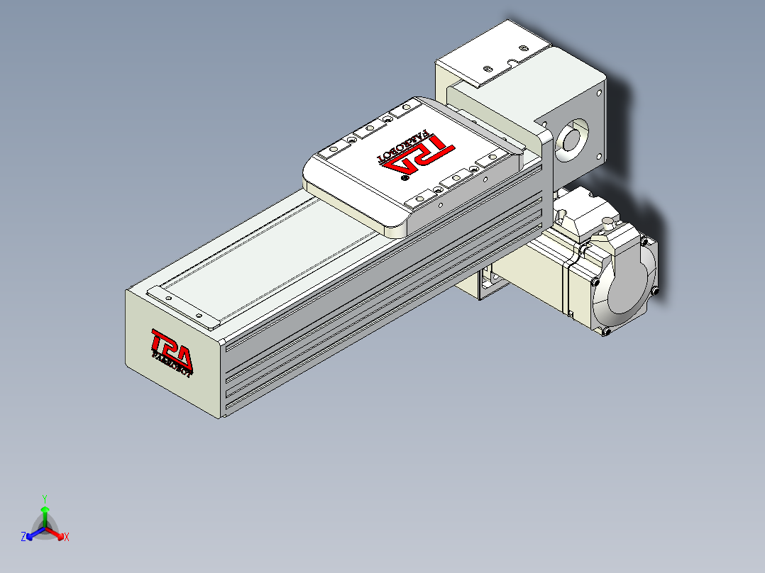 同步带全封闭直线模组TPA-HCB-85D-90-L100-RP-C-P20-N3正等轴测图