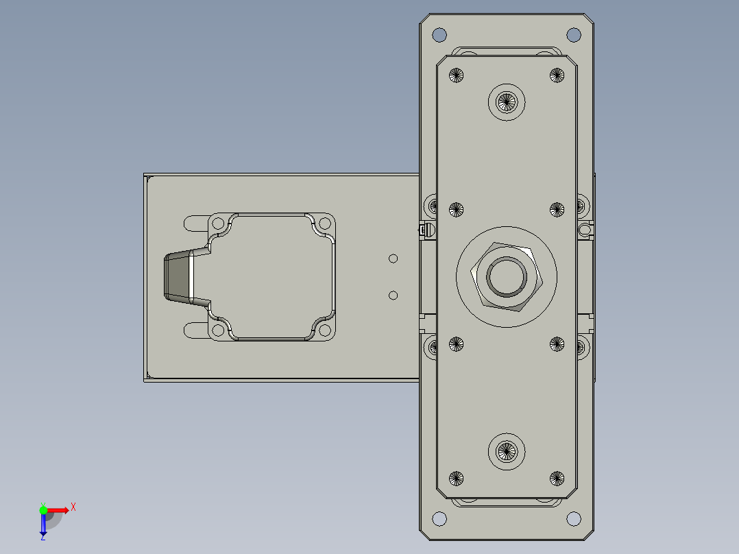12VZ电动缸-VZ5D-S50-BD俯视图