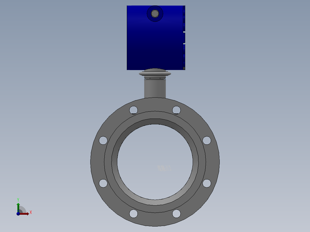 法兰式涡街流量计 DN25-DN300前视图