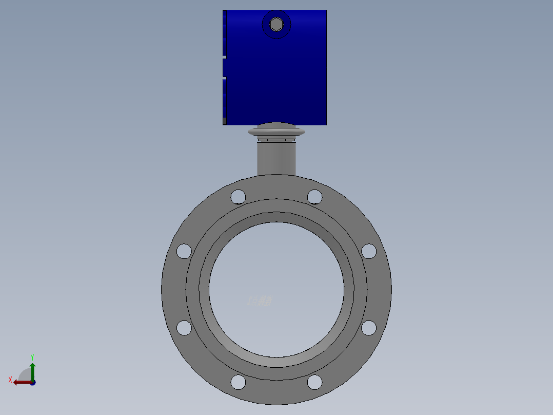法兰式涡街流量计 DN25-DN300后视图